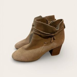 Suede Taupe Ankle Booties